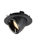 SLV LED Ceiling recessed luminaire NUMINOS® GIMBLE M, 2700K, 40°, black/chrome