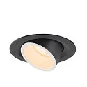 SLV LED Ceiling recessed luminaire NUMINOS® GIMBLE M, 2700K, 55°, black/white