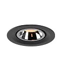 SLV LED Ceiling recessed luminaire NUMINOS® GIMBLE M, 2700K, 55°, black/chrome