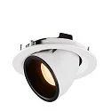 SLV LED Ceiling recessed luminaire NUMINOS® GIMBLE M, 2700K, 40°, white/black