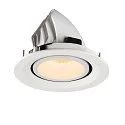 SLV LED Loft Indbygningslampe NUMINOS® GIMBLE M, 2700K, 40°, hvid