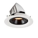 SLV LED Ceiling recessed luminaire NUMINOS® GIMBLE M, 2700K, 55°, white/black