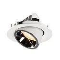 SLV LED Loft Indbygningslampe NUMINOS® GIMBLE M, 2700K, 55°, hvid/chrom