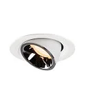 SLV LED Loft Indbygningslampe NUMINOS® GIMBLE M, 2700K, 55°, hvid/chrom