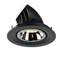 SLV LED Ceiling recessed luminaire NUMINOS® GIMBLE M, 3000K, 20°, black/chrome