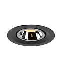 SLV LED Ceiling recessed luminaire NUMINOS® GIMBLE M, 3000K, 20°, black/chrome