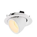 SLV LED Ceiling recessed luminaire NUMINOS® GIMBLE M, 3000K, 20°, white