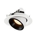 SLV LED Loft Indbygningslampe NUMINOS® GIMBLE M, 3000K, 40°, hvid/sort