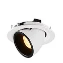 SLV LED Loft Indbygningslampe NUMINOS® GIMBLE M, 3000K, 40°, hvid/sort