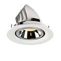 SLV LED Loft Indbygningslampe NUMINOS® GIMBLE M, 3000K, 55°, hvid/chrom