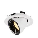 SLV LED Loft Indbygningslampe NUMINOS® GIMBLE M, 3000K, 55°, hvid/chrom