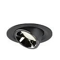 SLV LED Ceiling recessed luminaire NUMINOS® GIMBLE M, 4000K, 20°, black/chrome