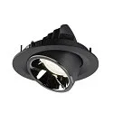 SLV LED Ceiling recessed luminaire NUMINOS® GIMBLE M, 4000K, 40°, black/chrome