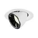 LED Loft Indbygningslampe NUMINOS® GIMBLE M, 4000K, 55°, hvid/chrom