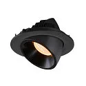 SLV LED Ceiling recessed luminaire NUMINOS® GIMBLE L, 2700K, 55°, black