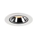 SLV LED Ceiling recessed luminaire NUMINOS® GIMBLE L, 2700K, 40°, white/chrome