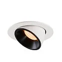 SLV LED Loft Indbygningslampe NUMINOS® GIMBLE L, 2700K, 55°, hvid/sort