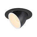 LED Ceiling recessed luminaire NUMINOS® GIMBLE L, 3000K, 20°, black/white