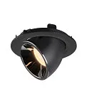 SLV LED Loft Indbygningslampe NUMINOS® GIMBLE L, 3000K, 20°, sort/chrom