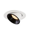 SLV LED Ceiling recessed luminaire NUMINOS® GIMBLE L, 3000K, 55°, white/black