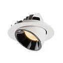 SLV LED Loft Indbygningslampe NUMINOS® GIMBLE L, 3000K, 55°, hvid/chrom