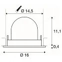 LED Ceiling recessed luminaire NUMINOS® GIMBLE L, 4000K, 20°, black