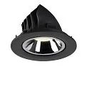 SLV LED Ceiling recessed luminaire NUMINOS® GIMBLE L, 4000K, 20°, black/chrome