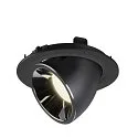 SLV LED Ceiling recessed luminaire NUMINOS® GIMBLE L, 4000K, 20°, black/chrome