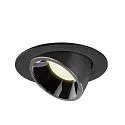SLV LED Ceiling recessed luminaire NUMINOS® GIMBLE L, 4000K, 20°, black/chrome