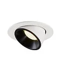 SLV LED Ceiling recessed luminaire NUMINOS® GIMBLE L, 4000K, 20°, white/black