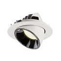SLV LED Ceiling recessed luminaire NUMINOS® GIMBLE L, 4000K, 20°, white/chrome