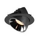 SLV LED Loft Indbygningslampe NUMINOS® GIMBLE XL, 2700K, 55°, sort/chrom
