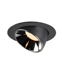 SLV LED Loft Indbygningslampe NUMINOS® GIMBLE XL, 2700K, 55°, sort/chrom