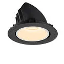 SLV LED Loft Indbygningslampe NUMINOS® GIMBLE XL, 3000K, 20°, sort/hvid