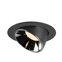 SLV LED Ceiling recessed luminaire NUMINOS® GIMBLE XL, 3000K, 40°, black/chrome