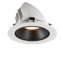 SLV LED Ceiling recessed luminaire NUMINOS® GIMBLE XL, 3000K, 20°, white/black