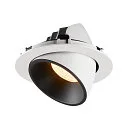 SLV LED Ceiling recessed luminaire NUMINOS® GIMBLE XL, 3000K, 20°, white/black