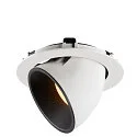 SLV LED Ceiling recessed luminaire NUMINOS® GIMBLE XL, 3000K, 20°, white/black