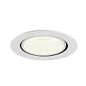 SLV LED Loft Indbygningslampe NUMINOS® GIMBLE XL, 4000K, 40°, hvid