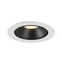 SLV LED Ceiling recessed luminaire NUMINOS® GIMBLE XL, 4000K, 55°, white/black