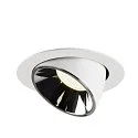 SLV LED Ceiling recessed luminaire NUMINOS® GIMBLE XL, 4000K, 55°, white/chrome