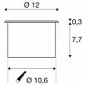 LED Floor recessed luminaire DASAR FLAT 120 EL, 7W, 3000K, stainless steel