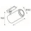 SLV LED 3-faset spot NUMINOS® DALI ZOOM M, 20W, 4000K, 15°, hvid