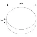 SLV Montering ramme til NUMINOS® XS, 160/70mm, rund, hvid