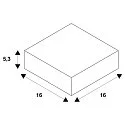 SLV Mounting frame for NUMINOS® XS, 160/70mm, square, white
