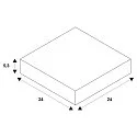 SLV Mounting frame for NUMINOS® XL, 240/180mm, square, black