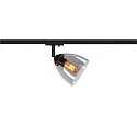 SLV 1-phase spot PARA CONE GL GU10, transparent, black