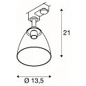 SLV 3-faset spot PARA CONE GL GU10, gennemsigtig, bambus