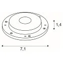 SLV LED Modul SMALL PLOT, 3W, 3000K, CRI80, 180°, frostet, aluminium