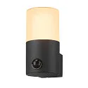 SLV Væglampe GRAFIT, E27, rund, sensor, antracit